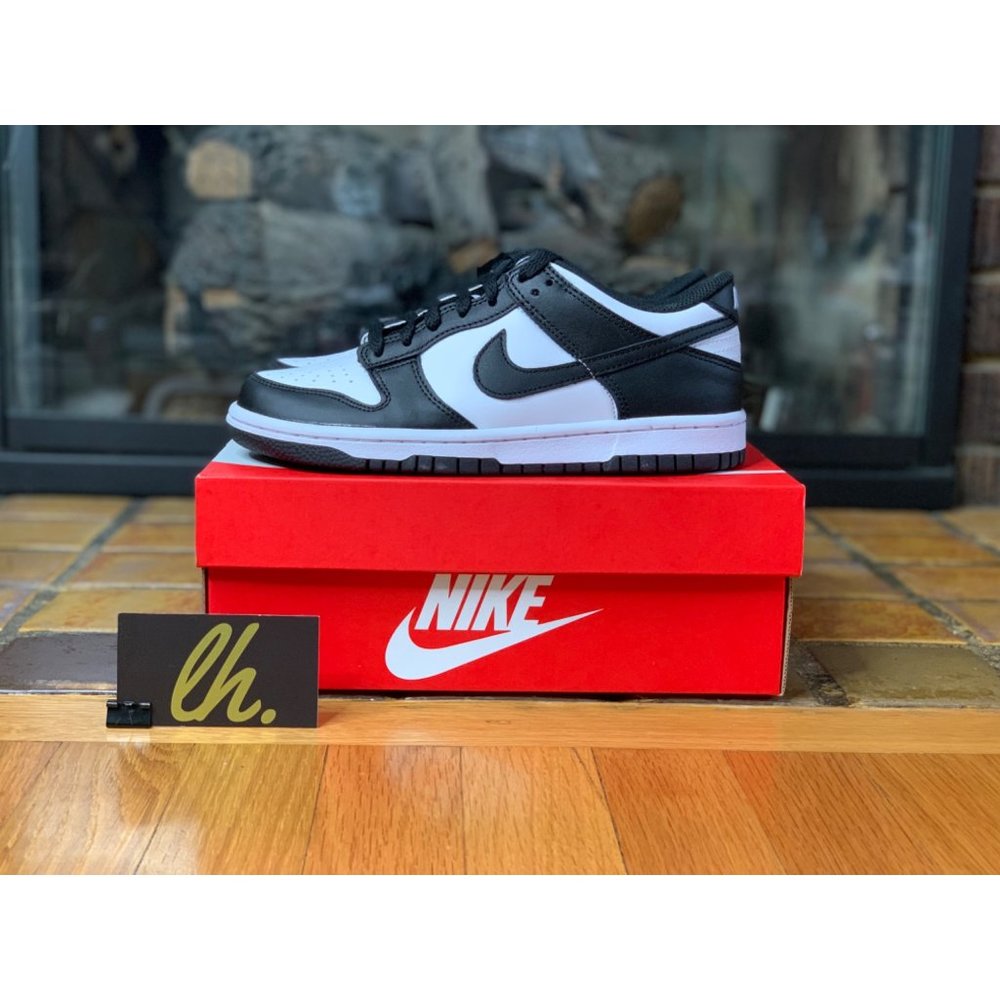 Size 10 Nike Dunk Low Black White “Panda” Athletic Sneakers DD1391-100